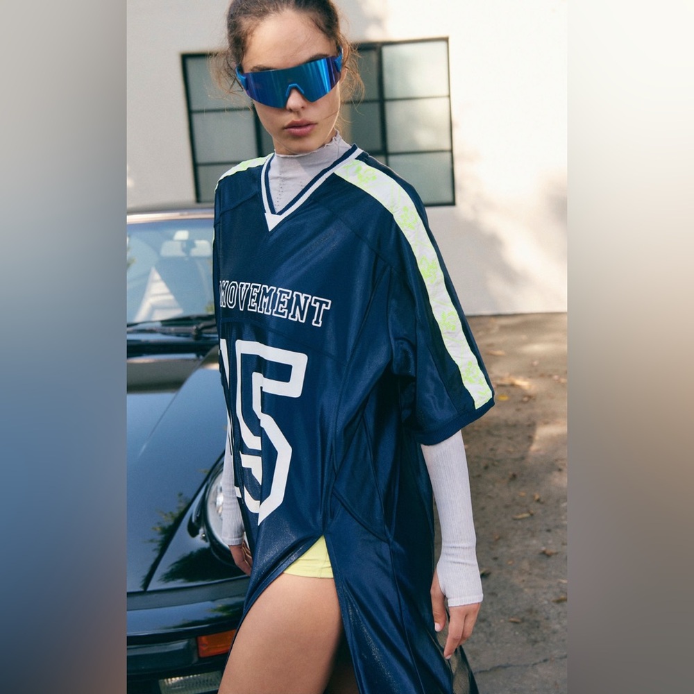 FP Movement by Free People Navy and Neon Maxi Dress